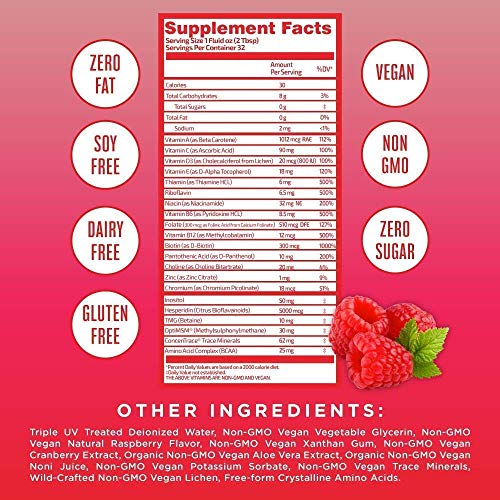 Vitamin B 12 Spray & Liquid Multivitamin Raspberry Bundle by MaryRuth’s | Nerve Function & Energy Boost | Vitamin A, B, C, D3, E & Amino Acids | Vitamins for Immune Support, Digestion, Focus & Energy.