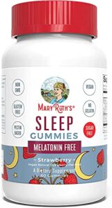 maryruth’s sleep gummies | sugar free | no melatonin | l theanine, lemon balm, chamomile, vitamin b6 | relaxation & sleep support for adult | vegan | non-gmo | gluten free | 60 count
