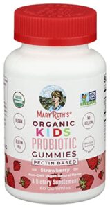 mary ruth’s organic kids strawberry probiotic gummies, 60 ct