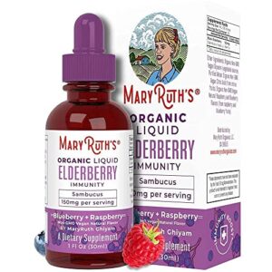 Elderberry Syrup & Liquid Probiotics Bundle for Adults & Kids by MaryRuth's | USDA Organic Elderberry Liquid Drops 1oz | USDA Organic Liquid Probiotics, 4oz | Vegan Non-GMO Plant Based