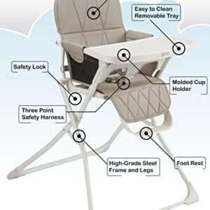 Primo PopUp Folding High Chair, 28x24x38 Inch (Pack of 1)