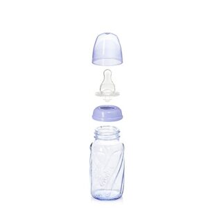 Evenflo Feeding Glass Premium Proflo Vented Plus Bottles for Baby, Infant and Newborn - Helps Reduce Colic - Lavender, 4 Ounce (Pack of 6)