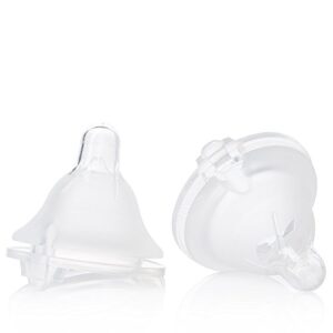 Evenflo Feeding Balance Plus Wide Neck Nipples for The Balance Plus Wide Neck Baby Bottles - Helps Reduce Colic - Fast Flow/X-Cut, 8 Months and Up (Pack of 2)
