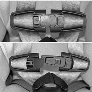 Universal Child Seat Chest Harness Clip and Baby Seat Safety Belt Clip Buckle Universal Replacement for Kids Trend Adjustable Guard(Black)