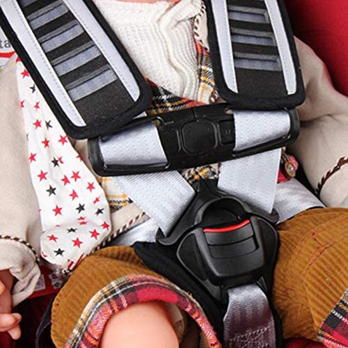 Universal Child Seat Chest Harness Clip and Baby Seat Safety Belt Clip Buckle Universal Replacement for Kids Trend Adjustable Guard(Black)