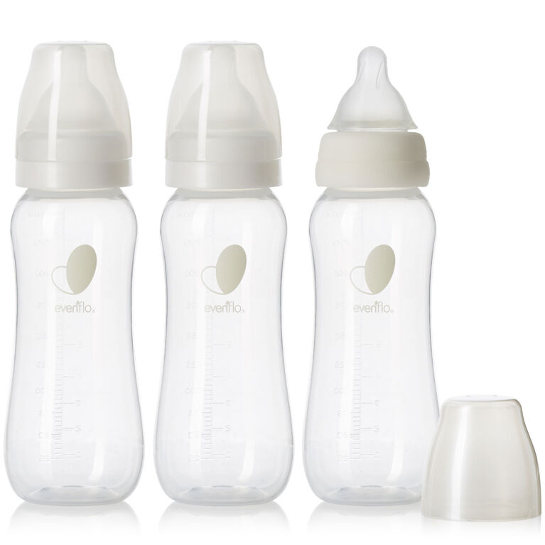 Evenflo Feeding Balance+ Bottles, Standard, 0+ Months, Slow Flow, 3 Bottles, 9 oz (270 ml)