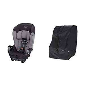 evenflo sonus convertible car seat, charcoal sky with car seat travel & storage bag