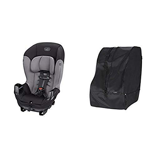 Evenflo Sonus Convertible Car Seat, Charcoal Sky with Car Seat Travel & Storage Bag