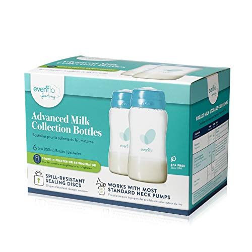 Evenflo Advanced Breast Milk Collection Bottles, 5oz 6 Pack