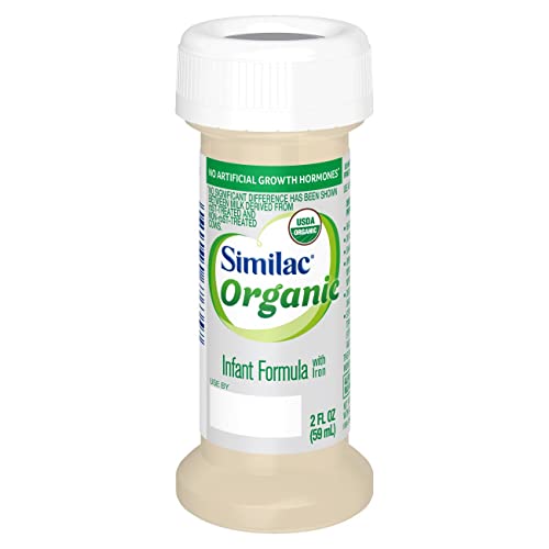 Similac Organic Infant Formula with Iron, Ready to Feed, 2 fl oz bottles (Pack of 48)