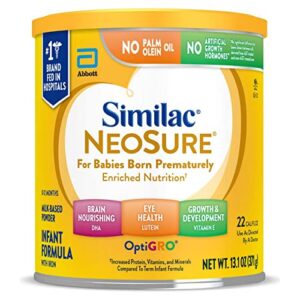 similac neosure premature post-discharge infant formula, powder baby formula, 13.1-oz can