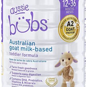 Aussie Bubs Australian Goat Milk-Based Toddler Formula, For Kids 12-36 months, Made with Fresh Goat Milk, 28.2 oz