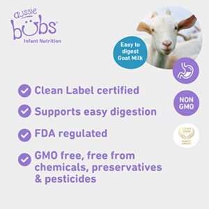 Aussie Bubs Australian Goat Milk-Based Toddler Formula, For Kids 12-36 months, Made with Fresh Goat Milk, 28.2 oz