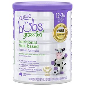 Aussie Bubs Grass Fed Nutritional Milk-Based Toddler Formula, For Kids 12-36 months, Made with Non-GMO Organic Milk, 28.2 oz