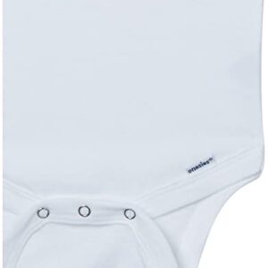 Gerber Baby 8-Pack Short Sleeve Onesies Bodysuits, Solid White, 24 Months