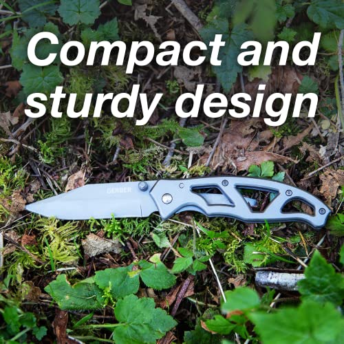 Gerber Gear 22-48485 Paraframe Mini Pocket Knife, 2.2 Inch Fine Edge Blade, Stainless Steel