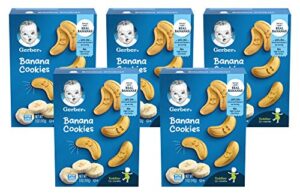gerber toddler banana cookies, baked with real bananas, 5 oz. box (pack of 5)