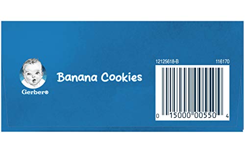 Gerber Toddler Banana Cookies, Baked with Real Bananas, 5 oz. Box (Pack of 5)