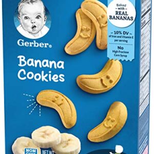 Gerber Toddler Banana Cookies, Baked with Real Bananas, 5 oz. Box (Pack of 5)