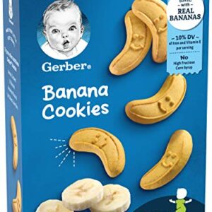 Gerber Toddler Banana Cookies, Baked with Real Bananas, 5 oz. Box (Pack of 5)