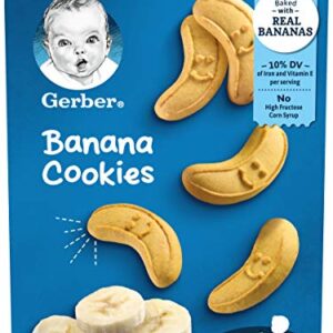 Gerber Toddler Banana Cookies, Baked with Real Bananas, 5 oz. Box (Pack of 5)