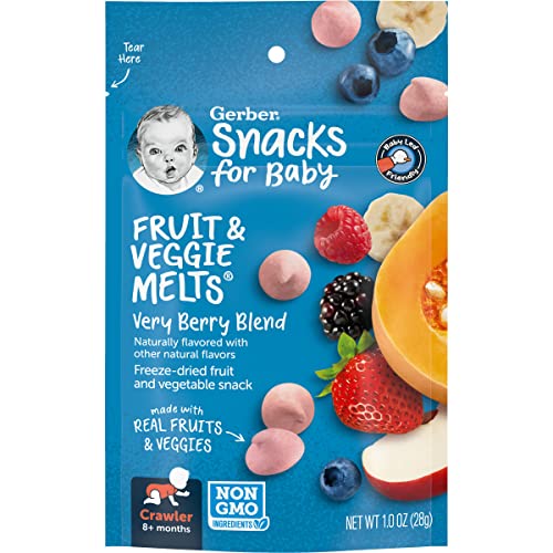 Gerber Snacks for Baby Fruit & Veggie Melts, Very Berry Blend, 1 Ounce