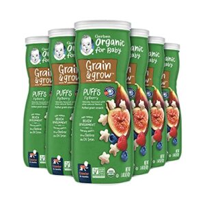 gerber baby snacks organic puffs, fig berry, 1.48 ounce (pack of 6)