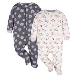 gerber baby girls 2-pack sleep ‘n play lavender 3-6 months