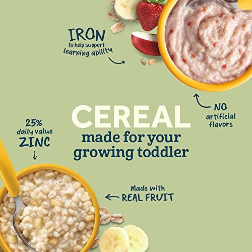 Gerber Baby Cereal Hearty Bits Multigrain, Grain & Grow, Banana Apple Strawberry, 8 Ounce (Pack of 6)