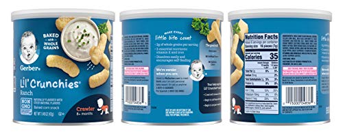 Gerber Graduates Lil Crunchies, Variety Pack, 1.48-Ounce Canisters (Pack of 6)