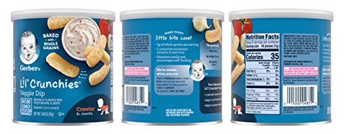 Gerber Graduates Lil Crunchies, Variety Pack, 1.48-Ounce Canisters (Pack of 6)