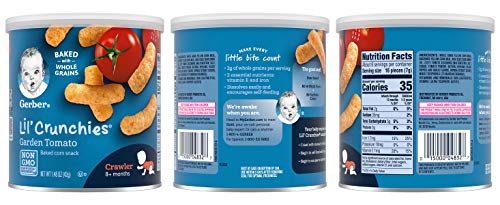 Gerber Graduates Lil Crunchies, Variety Pack, 1.48-Ounce Canisters (Pack of 6)