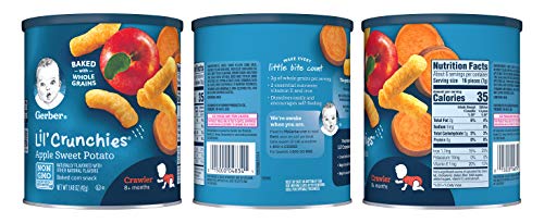 Gerber Graduates Lil Crunchies, Variety Pack, 1.48-Ounce Canisters (Pack of 6)