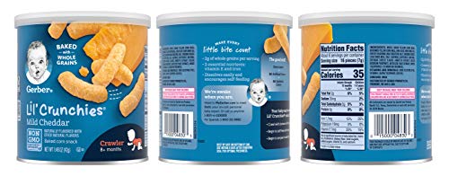 Gerber Graduates Lil Crunchies, Variety Pack, 1.48-Ounce Canisters (Pack of 6)