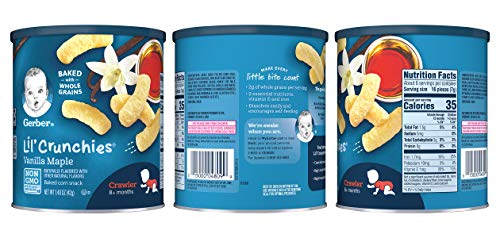 Gerber Graduates Lil Crunchies, Variety Pack, 1.48-Ounce Canisters (Pack of 6)