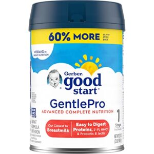 gerber good start baby formula powder, gentlepro, stage 1, 32 ounce (package may vary)