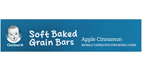 Gerber Soft Baked Grain Bars, Apple Cinnamon, 8 Individually Wrapped Bars/Box (Pack of 4)