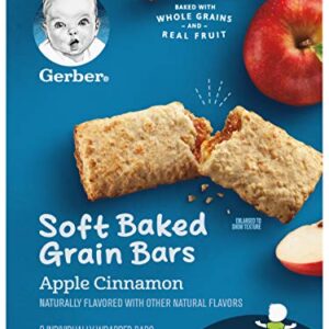 Gerber Soft Baked Grain Bars, Apple Cinnamon, 8 Individually Wrapped Bars/Box (Pack of 4)