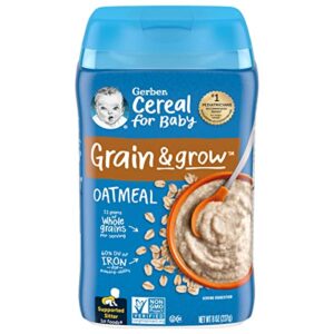 gerber baby cereal 1st foods, grain & grow, oatmeal, 8 ounce