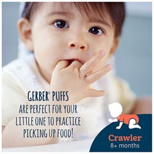 Gerber Graduates Puffs Cereal Snack, Variety (Blueberry, Apple Cinnamon, Vanilla, Strawberry Apple)1.48 Oz,(Pack -4)