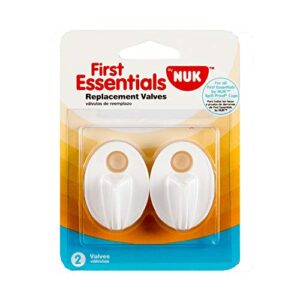 nuk 2 pack replacement valves spill proof cup, colors may vary
