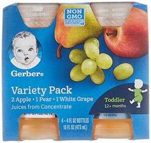 gerber juice – variety pack – 4 fl oz – 4 pk