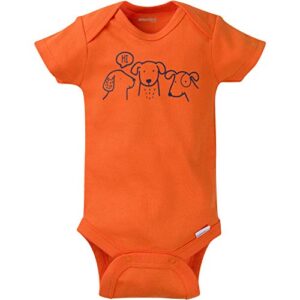 Onesies Brand Baby Boy's 8-Pack Short Sleeve Mix & Match Bodysuits, Loud Cute Dog, 12 Months