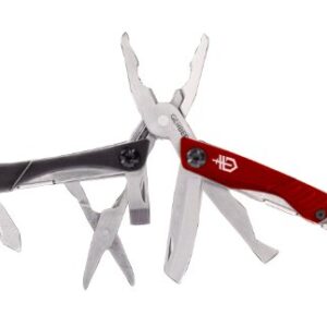 Gerber 31-001040 Dime Compact Multi-Tool, 10 Tools, Stainless, Red