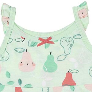 Gerber Baby Girls' 3-Piece Sundress, Diaper Cover and Hat Set, Green Pear, 5T