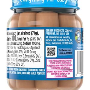 Gerber Mealtime for Baby Lil’ Sticks, Chicken Sticks, Packed in Water, No Nitrates or Nitrites Added, for Crawlers 10 Months & Up, 2.5-Ounce Jar (Pack of 10 Jars)