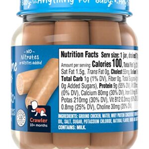 Gerber Mealtime for Baby Lil’ Sticks, Chicken Sticks, Packed in Water, No Nitrates or Nitrites Added, for Crawlers 10 Months & Up, 2.5-Ounce Jar (Pack of 10 Jars)