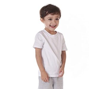 Gerber Baby Toddler 5-Pack Solid Short Sleeve T-Shirts Jersey 160 GSM, White, 4T