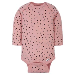 Gerber baby girls 6-pack Long-sleeve Onesies Bodysuits and Toddler T Shirt Set, Bear Pink, 6-9 Months US