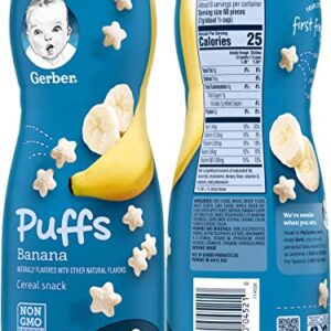 Gerber Puffs Variety Pack, 1 Banana, 1 Vanilla, 1 Blueberry, 3 CT